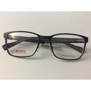 New Hugo Boss Eyeglasses Blue/Gray 53-18-140 Frames